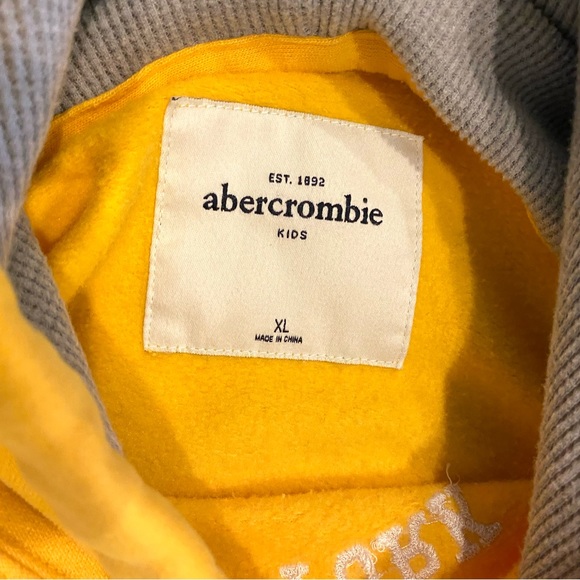 Abercrombie Kids Boy's Yellow/Gold Hoodie Size XL - Picture 3 of 13